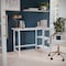 Martha Stewart 23.5 in. D X 47.5 in. W X Pine Wood, Rubberwood (Parawood), White Wood Grain BLN-FY-HY-1071-WH-MS - alternate 3